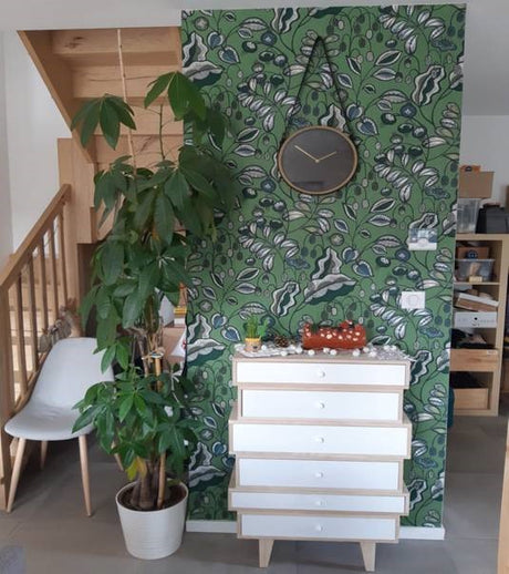 Papier peint tissé : Une entrée verdoyante - CDO PEINTURES DU SUD AIX EN PROVENCE