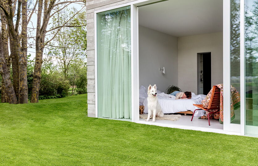 Gazon synthétique réaliste en rouleau GRAMINE ECO