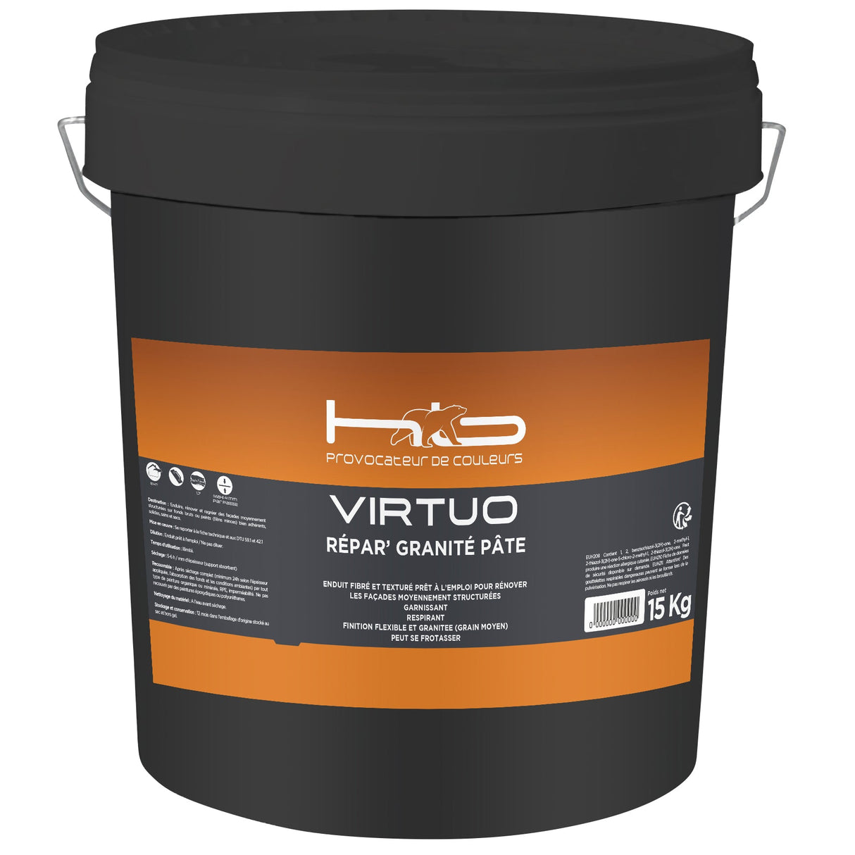 VIRTUO REPAR'GRANITE PATE Enduit technique de rénovation fibré et texturé en pâte pour la préparation des façades avant peinture | Mise en situation