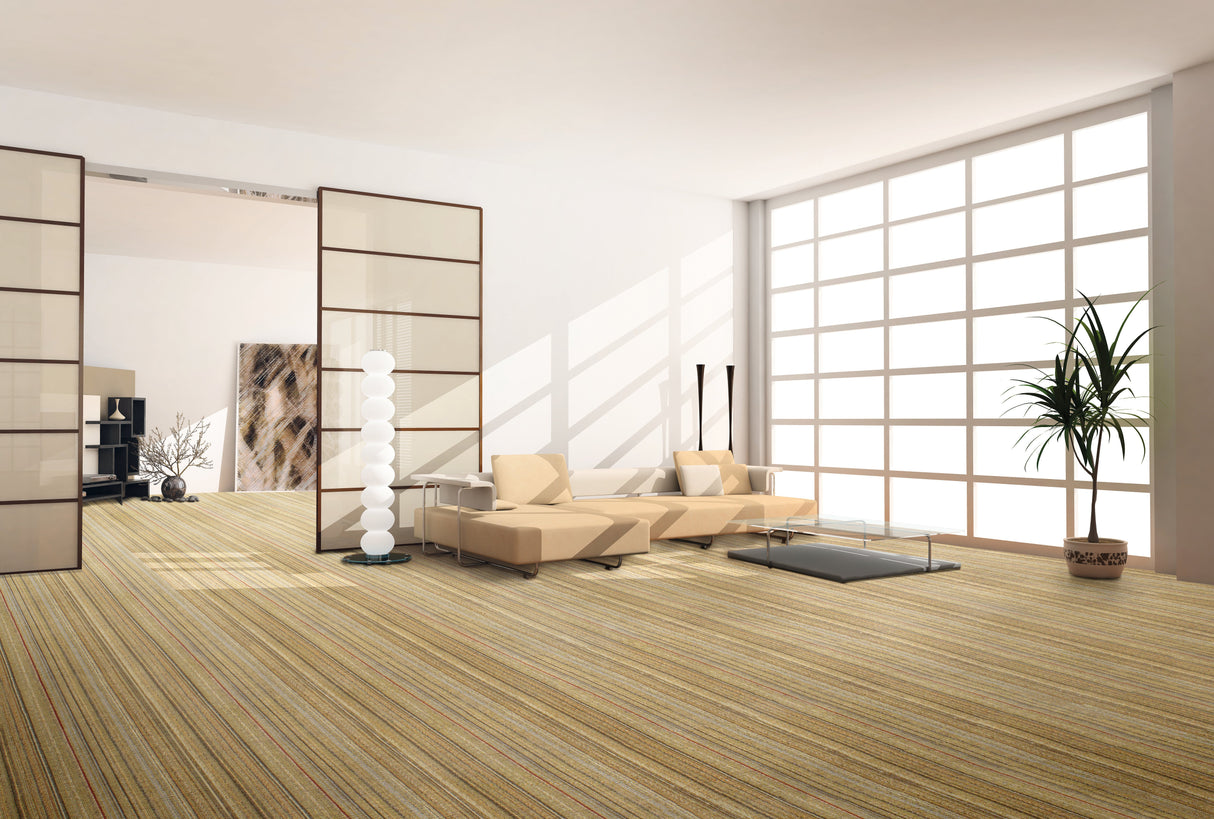 Moquette tissée 100 % Sisal FIBRES VEGETALES - 6404-08 - 400 x 3000 cm | Mise en situation