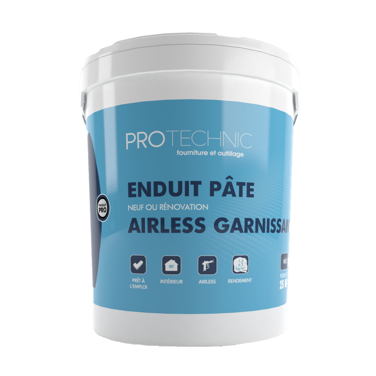 Enduit pelliculaire en pâte Airless garnissant pour intérieur; prêt à l'emploi pour application avec pistolet à peinture. | Mise en situation