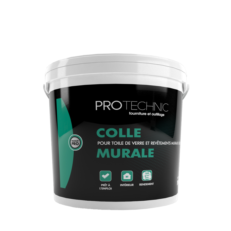 Colle murale pour toile de verre et revêtements muraux légers | Mise en situation