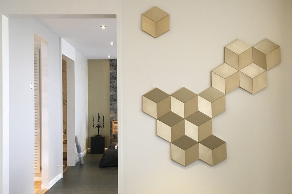 Panneau Mural 3D nid d'abeille Modèle: ROMBUS | Mise en situation