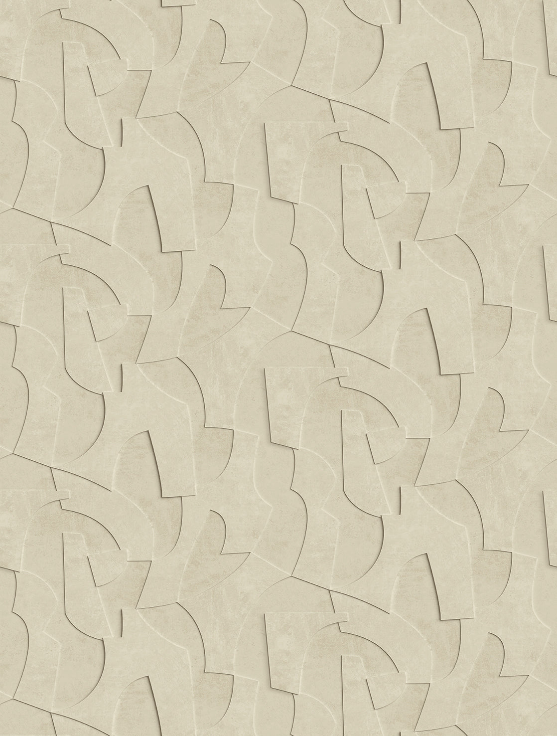 Papier peint panoramique effet pierre à reliefs Patte d'oiseau | Mise en situation