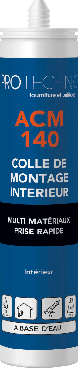 Colle de montage CM140 multimatériaux prise rapide.