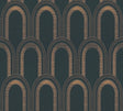 Papier peint tendance noir doré Notre Dame | Mise en situation