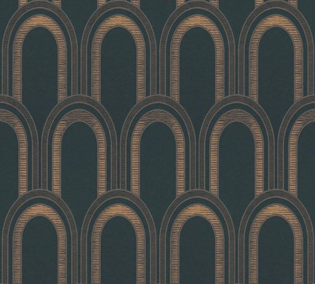 Papier peint tendance noir doré Notre Dame | Mise en situation
