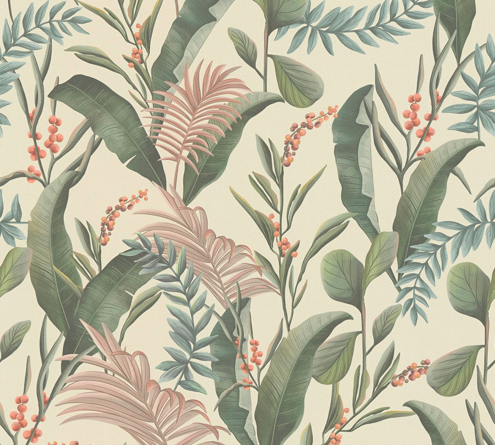 Papier peint nature jungle Douces tropiques (Collection Empreinte)