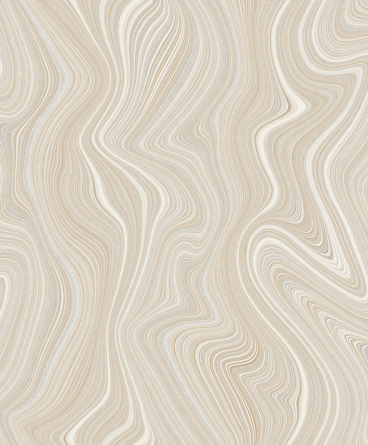 Papier peint effet vague de sable crème Dune I (Collection Empreinte)