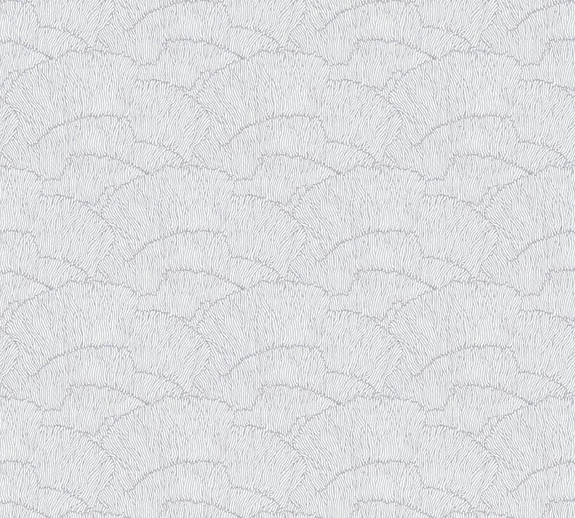Papier peint Papyrus gris et blanc (Collection Empreinte)