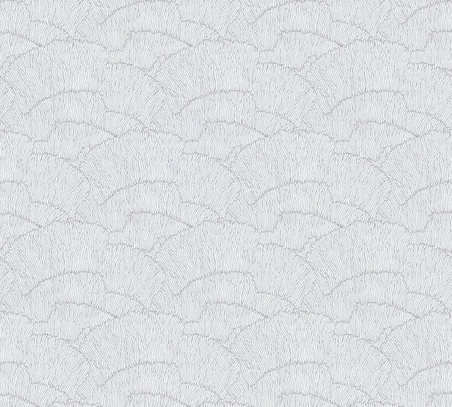 Papier peint Papyrus gris et blanc | Mise en situation
